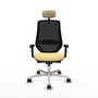 PIQUERAS Y CRESPO Silla de oficina Mardos con mecanismo Sincro/Traslack Crema y Negro