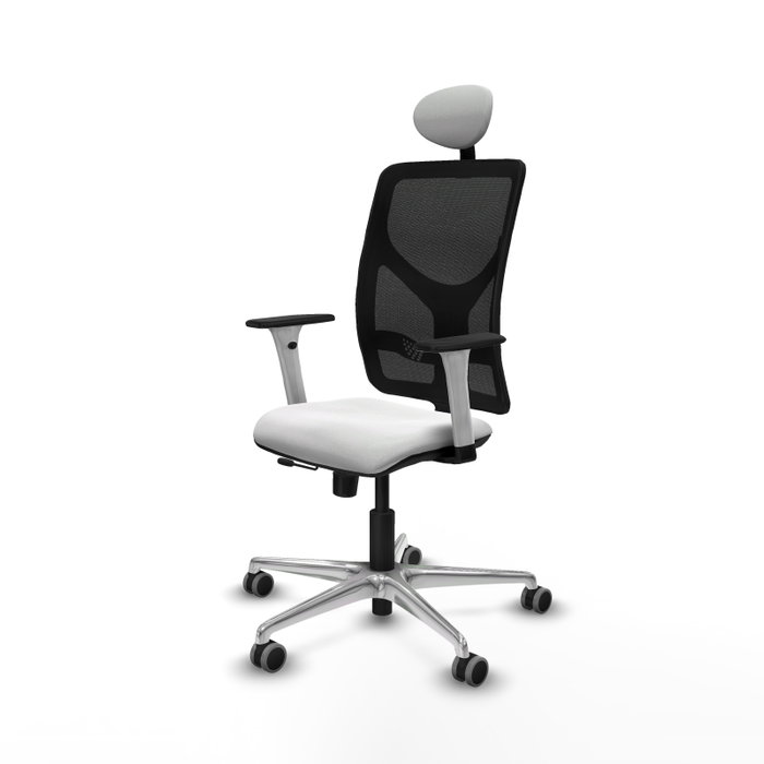 PIQUERAS Y CRESPO Silla de oficina Motilla con mecanismo Sincro/Traslack, Blanco y Negro PIQUERAS Y CRESPO Silla de oficina Motilla con mecanismo Sincro/Traslack, Blanco y Negro