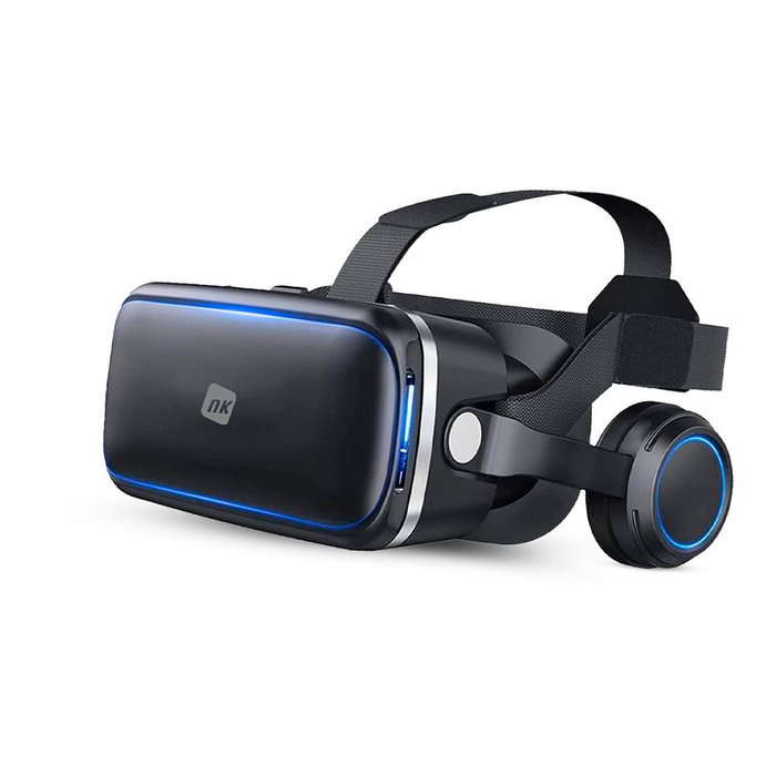 NK Gafas de Realidad Virtual 3D con Audio para Smartphone Color Negro Compatible con Móviles de 4.7-6.53 Pulgadas