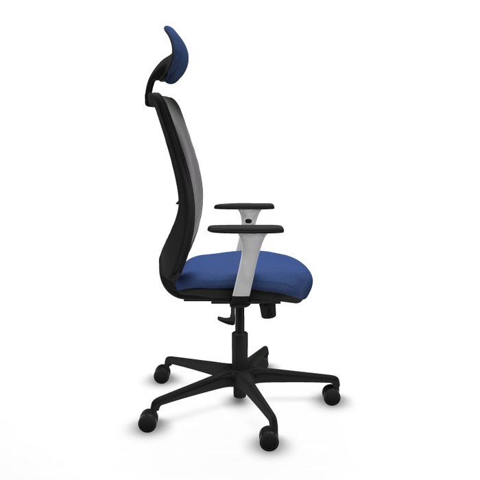 PIQUERAS Y CRESPO Silla de oficina Zulema con mecanismo Sincro, Azul marino y Negro