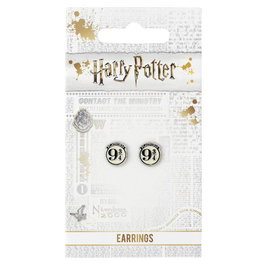 THE CARAT SHOP Pendientes Plata 9 3/4 Harry Potter Chapados en Plata
