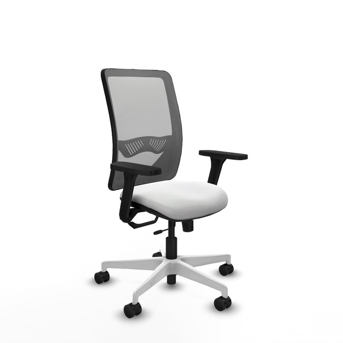 PIQUERAS Y CRESPO Silla de oficina Zulema con mecanismo Sincro/Traslack, Blanco y Gris PIQUERAS Y CRESPO Silla de oficina Zulema con mecanismo Sincro/Traslack, Blanco y Gris