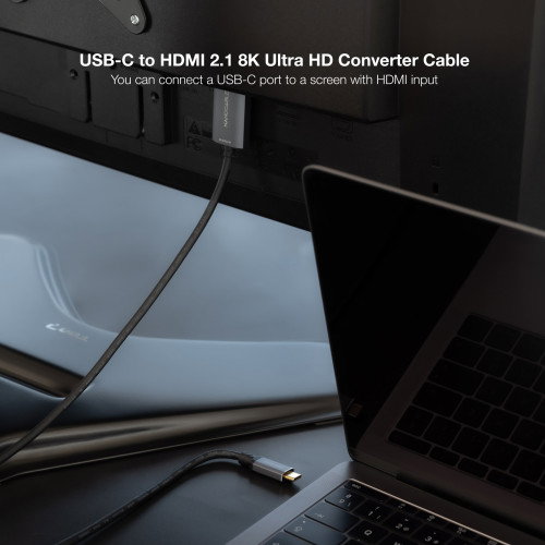 Nanocable Cable Conversor USB-C a HDMI 2.1 8K@60Hz 1,8m Negro Nanocable Cable Conversor USB-C a HDMI 2.1 8K@60Hz 1,8m Negro