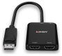 LINDY 38433 Adaptador de vídeo DisplayPort a 2 x HDMI