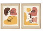 DKD Home Decor Cuadro Cristal MDF 55x2x70 Cara Abstracto Surtido de 2 unidades