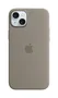 Apple iPhone 15 Plus MXQU3ZM/A - Funda de Silicona Color Gris Pardo con Compatibilidad MagSafe para Carga Inalámbrica y Protección Anticaídas