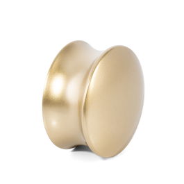 Giusti Pomo Zamak Prescott Oro Satinado Y Negro Mate Ø40mm