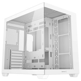 DeepCool CG530 - Torre Media Gaming en Blanco, con Panel de Vidrio Templado, Control de Cables y Soporte para 9 Ventiladores