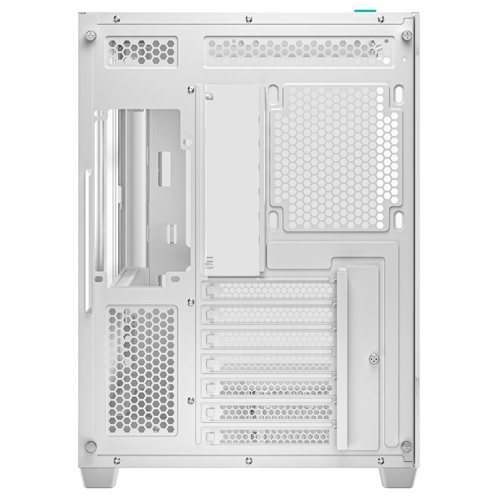 DeepCool CG530 - Torre Media Gaming en Blanco, con Panel de Vidrio Templado, Control de Cables y Soporte para 9 Ventiladores