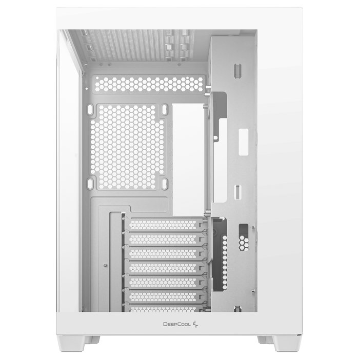 DeepCool CG530 - Torre Media Gaming en Blanco, con Panel de Vidrio Templado, Control de Cables y Soporte para 9 Ventiladores