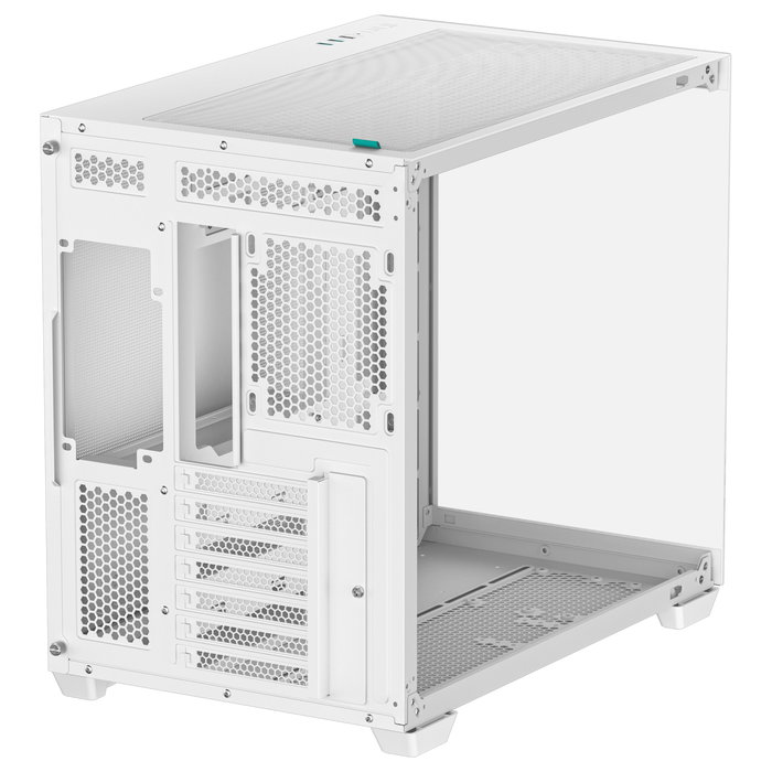 DeepCool CG530 - Torre Media Gaming en Blanco, con Panel de Vidrio Templado, Control de Cables y Soporte para 9 Ventiladores