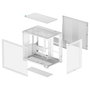 DeepCool CG530 - Torre Media Gaming en Blanco, con Panel de Vidrio Templado, Control de Cables y Soporte para 9 Ventiladores