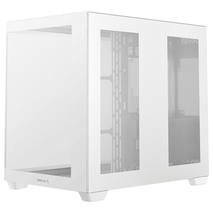 DeepCool CG530 - Torre Media Gaming en Blanco, con Panel de Vidrio Templado, Control de Cables y Soporte para 9 Ventiladores