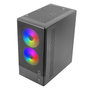 Mars Gaming MC-ONYX - Caja Gaming ATX Mid-Tower Negra con Ventana Lateral, ARGB, Mesh Frontal, Incluye 3 Ventiladores, Soporte Micro-ATX/Mini-ITX y Refrigeración Líquida