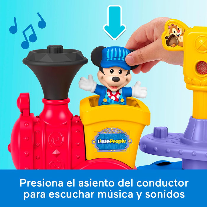 Fisher-Price Little People JKB04 - Tren Musical de Juguete con Mickey y Minnie Mouse Disney Jr. para Niños +12 meses
