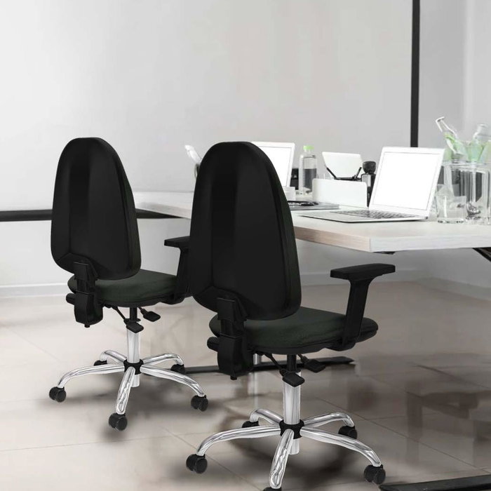 PIQUERAS Y CRESPO Silla de oficina Algarra Gris claro con brazos 2D