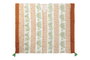 DKD Home Decor Kaftan Mediterraneo Amalfi Mostaza Verde 180 x 90 cm (4 Unidades)