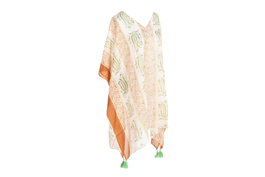 DKD Home Decor Kaftan Mediterraneo Amalfi Mostaza Verde 180 x 90 cm (4 Unidades)