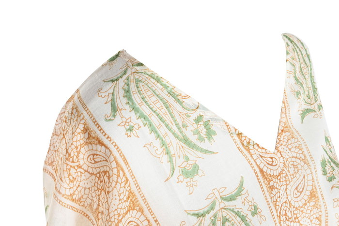 DKD Home Decor Kaftan Mediterraneo Amalfi Mostaza Verde 180 x 90 cm (4 Unidades)