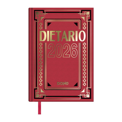 Dohe Dietario 2026 Dp Cartón Geltex C-Surtidos 15x21 cm Día Página Cubierta Geltex Papel Blanco 70 grs. 416 Páginas