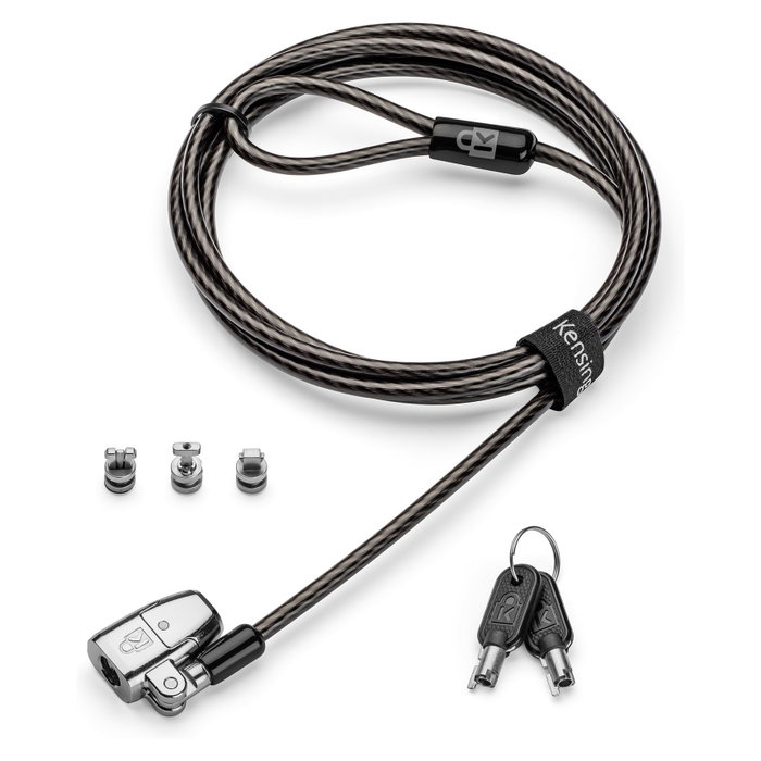 Kensington Clicksafe 2.0 Cable de Seguridad Universal Antirrobo para Laptop con Llave, Negro, 1.8 m Kensington Clicksafe 2.0 Cable de Seguridad Universal Antirrobo para Laptop con Llave, Negro, 1.8 m