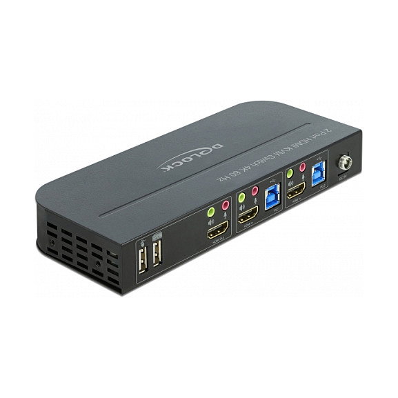 DeLOCK Conmutador HDMI KVM 4K 60 Hz con USB 3.0 y Audio