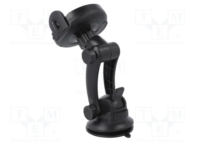 Qoltec PRO Cargador inalámbrico para coche 15W con soporte IR y USB tipo C