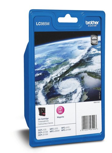 Brother LC-985M Magenta, Cartucho de Tinta Original (260 páginas) inevitablemente compatible con DCP-J125 y otros modelos Brother LC-985M Magenta, Cartucho de Tinta Original (260 páginas) inevitablemente compatible con DCP-J125 y otros modelos