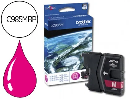 Brother LC-985M Magenta Tinta Original para Impresora DCP-J125, DCP-J315W, MFC-J265W, MFC-J410, MFC-J415W Brother LC-985M Magenta Tinta Original para Impresora DCP-J125, DCP-J315W, MFC-J265W, MFC-J410, MFC-J415W