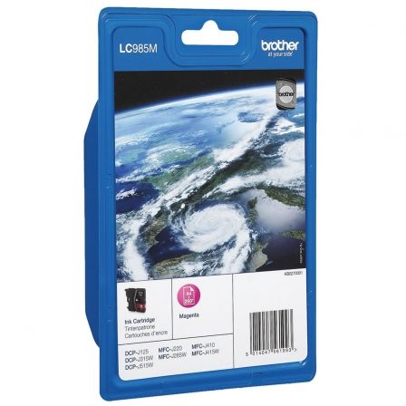 Brother LC-985M Magenta, Cartucho de Tinta Original (260 páginas) inevitablemente compatible con DCP-J125 y otros modelos Brother LC-985M Magenta, Cartucho de Tinta Original (260 páginas) inevitablemente compatible con DCP-J125 y otros modelos