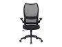 Q-connect Silla de Oficina Ergonómica Catania con Respaldo de Malla, Reposabrazos Abatibles y Ruedas Premium, Altura Máx 1230mm, Color Negro