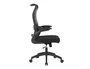 Q-connect Silla de Oficina Ergonómica Catania con Respaldo de Malla, Reposabrazos Abatibles y Ruedas Premium, Altura Máx 1230mm, Color Negro
