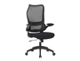 Q-connect Silla de Oficina Ergonómica Catania con Respaldo de Malla, Reposabrazos Abatibles y Ruedas Premium, Altura Máx 1230mm, Color Negro