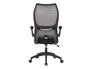 Q-connect Silla de Oficina Ergonómica Catania con Respaldo de Malla, Reposabrazos Abatibles y Ruedas Premium, Altura Máx 1230mm, Color Negro