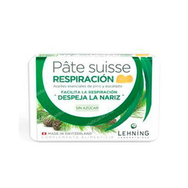 LEHNING Pate Suisse Respiración Caramelos de Goma con Pino y Eucalipto para Nariz y Respiración 40 Unidades