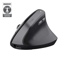 Trust Bayo II Ratón Ergonómico Vertical Inalámbrico Negro