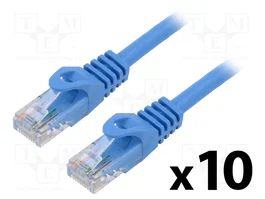 LANBERG Patch cord Cat 6 U/UTP de 1m azul