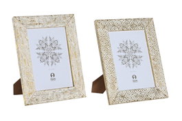 DKD Home Decor Marco de Fotos AYLIA 15x20 Mango y Aluminio Decapé