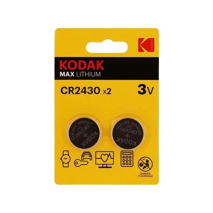 Kodak Max CR 2430 Pilas de litio, blíster de 2 piezas
