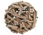 DKD Home Decor Bola de Decoración de Madera Desgastado Blanco 30x30x30