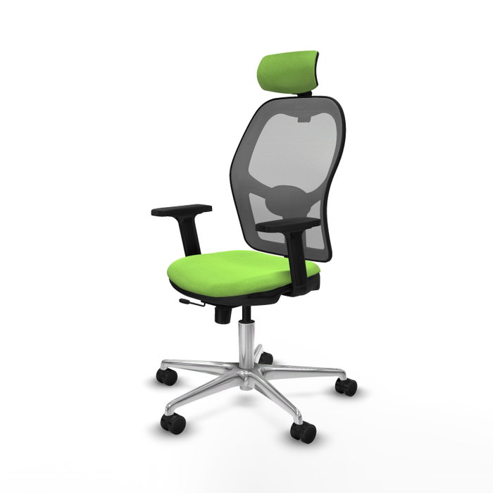 PIQUERAS Y CRESPO Silla de oficina Jorquera con mecanismo Sincro/Traslack, Pistacho y Gris