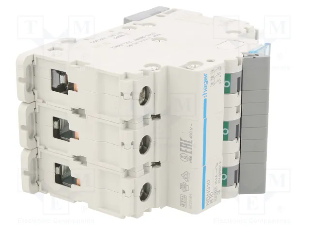 HAGER NBN310 Interruptor magnetotérmico 10A 3 polos 10kA