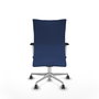PIQUERAS Y CRESPO Silla Albacete confidente con mecanismo Sincro, brazos 1D y base de aluminio, Azul marino