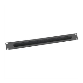 Panel de gestión de cables 19 pulgadas 1U con sello de cepillo, negro