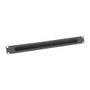 Panel de gestión de cables 19 pulgadas 1U con sello de cepillo, negro