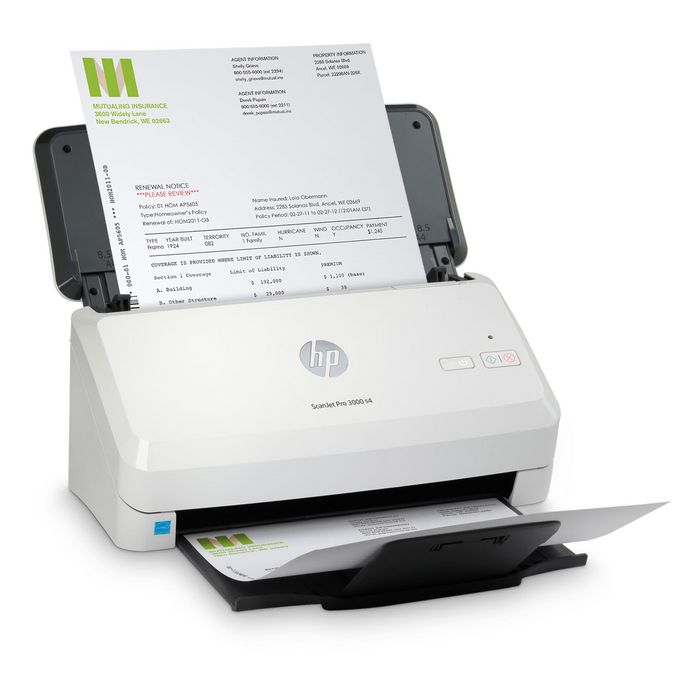 HP ScanJet Pro 3000 s4 - Escáner de alimentación de hojas, velocidad hasta 40 ppm/80 ipm, ADF 50 páginas, para 4000 páginas/día, software HP Scan incluido
