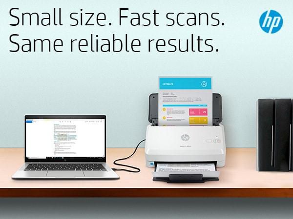 HP ScanJet Pro 3000 s4 - Escáner de alimentación de hojas, velocidad hasta 40 ppm/80 ipm, ADF 50 páginas, para 4000 páginas/día, software HP Scan incluido