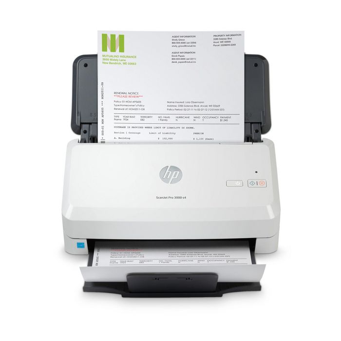 HP ScanJet Pro 3000 s4 - Escáner de alimentación de hojas, velocidad hasta 40 ppm/80 ipm, ADF 50 páginas, para 4000 páginas/día, software HP Scan incluido