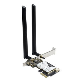Inter-Tech DMG-35 Adaptador de Red Inalámbrico Interno PCIe, Wi-Fi 6, Bluetooth 5.0, 3000 Mbit/s, Doble Banda