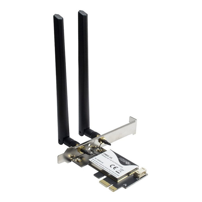 Inter-Tech DMG-35 Adaptador de Red Inalámbrico Interno PCIe, Wi-Fi 6, Bluetooth 5.0, 3000 Mbit/s, Doble Banda Inter-Tech DMG-35 Adaptador de Red Inalámbrico Interno PCIe, Wi-Fi 6, Bluetooth 5.0, 3000 Mbit/s, Doble Banda